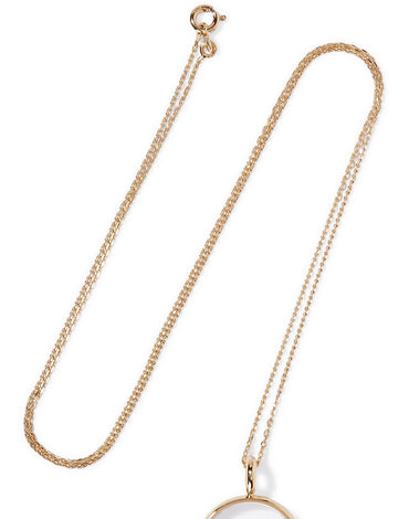 Aurelie Bidermann Baby Chivor 18 Karat Gold Sapphire Necklace