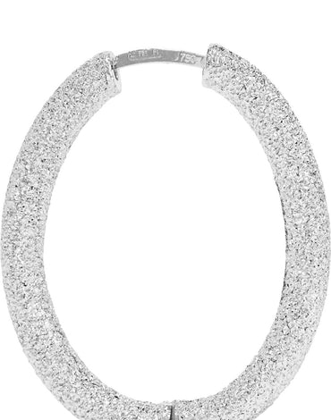 Carolina Bucci Florentine 18 Karat White Gold Hoop Earrings